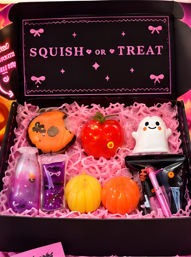 La box Squish or Treat et ses squishies Halloween